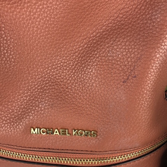 Michael Kors Rhea Medium Leather Designer Chic Fashionable Backpack MK - Picture 6 of 16